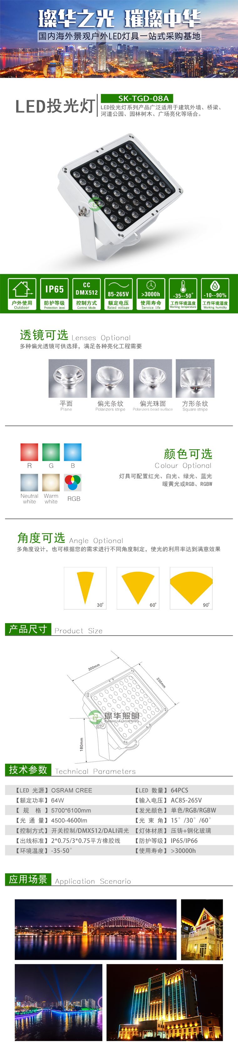 LED投光灯 SK-TGD08